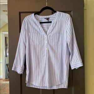 Nic & Zoe Light Blue Striped Tunic